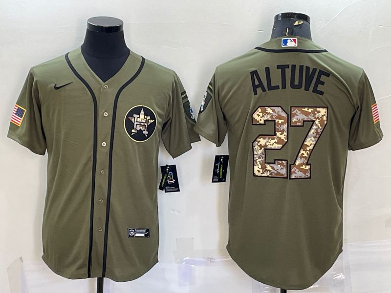Men Houston Astros #27 Altuve salute green 2022 Nike MLB Jersey